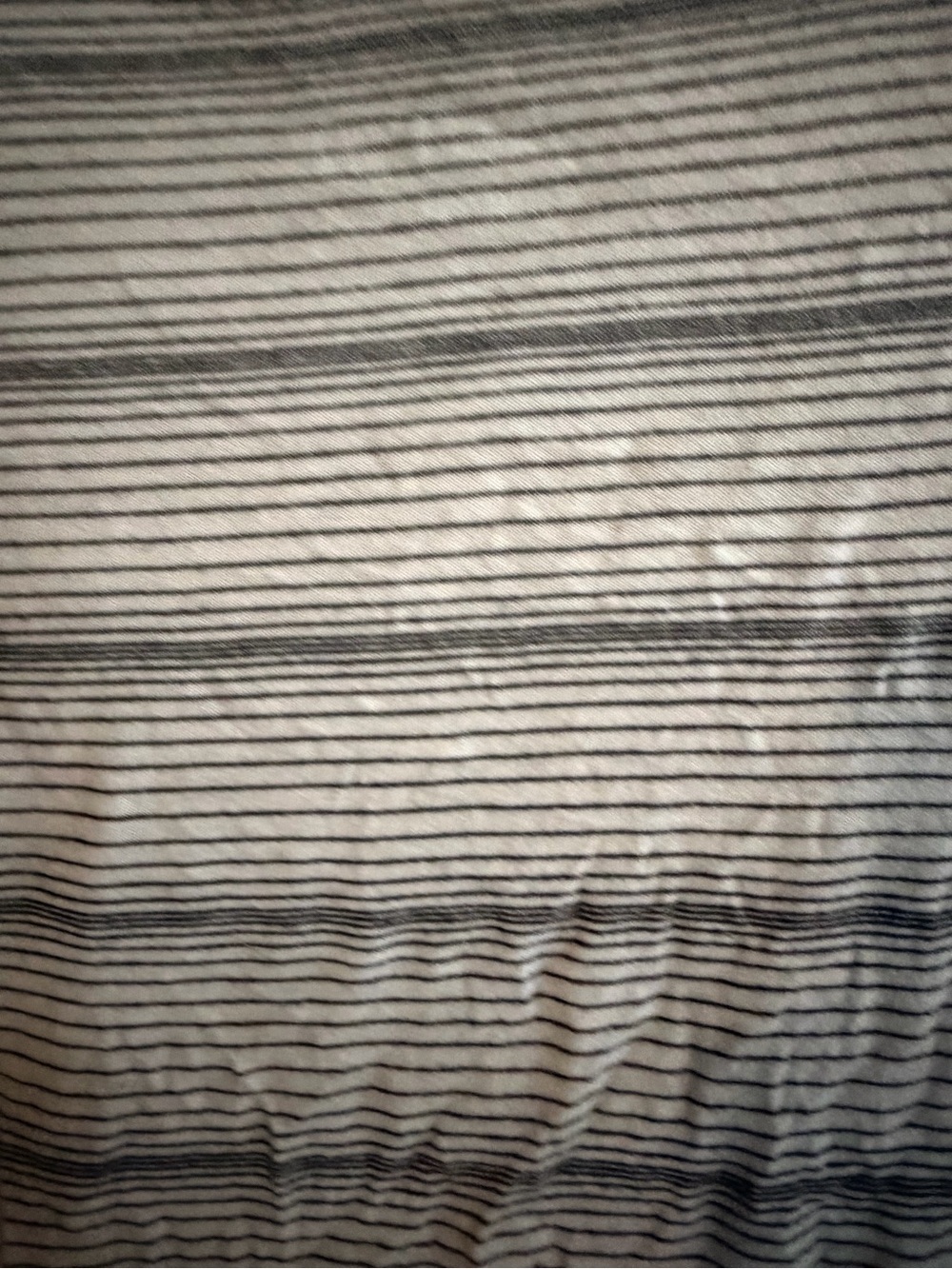 Essentials Striped V-Neck Short Sleeve Top in Cream and Gray - Picture 2 of 4